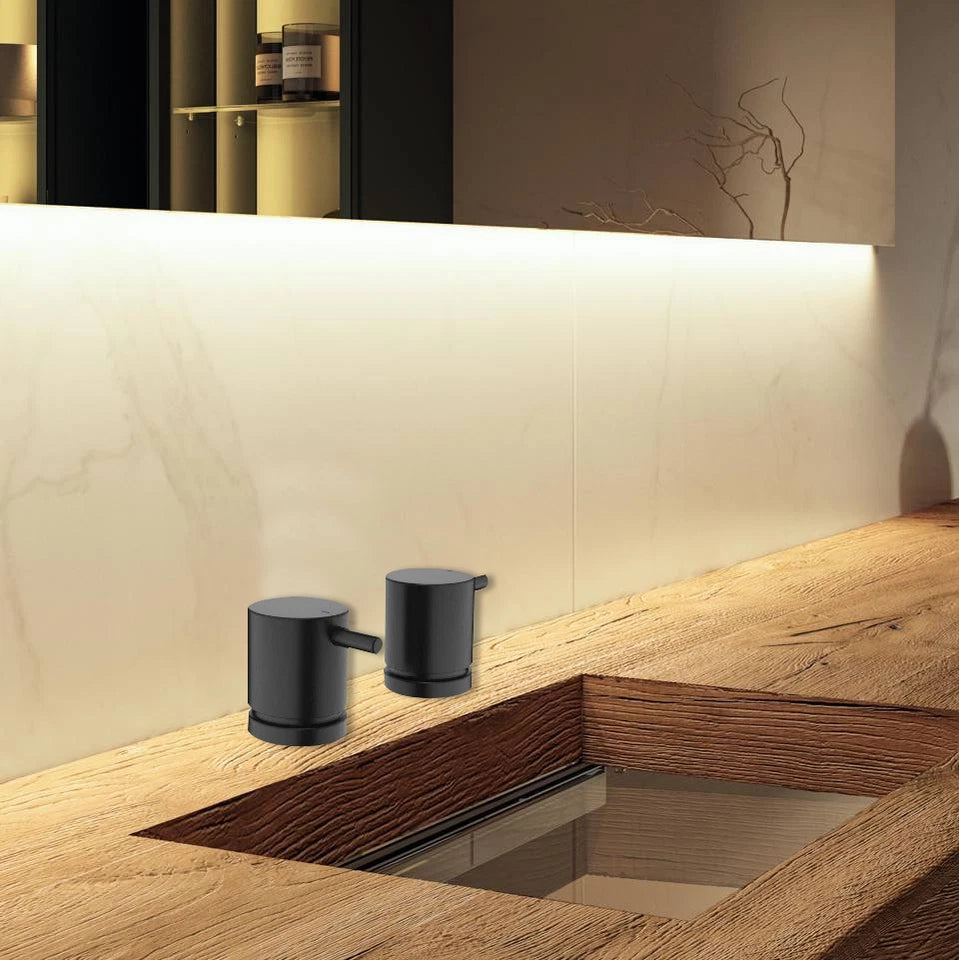 Caroma Luna Lever Basin Top Assemblies - Black