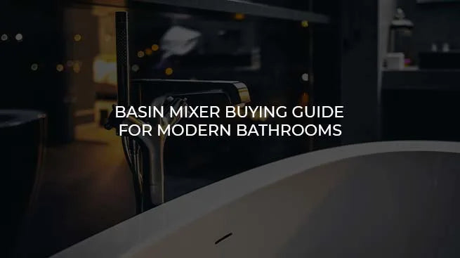 Modern basin mixer tap in contemporary bathroom design