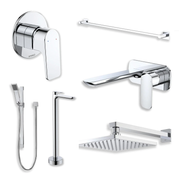 Chrome Complete Tapware & Bath Filler Set Bundle