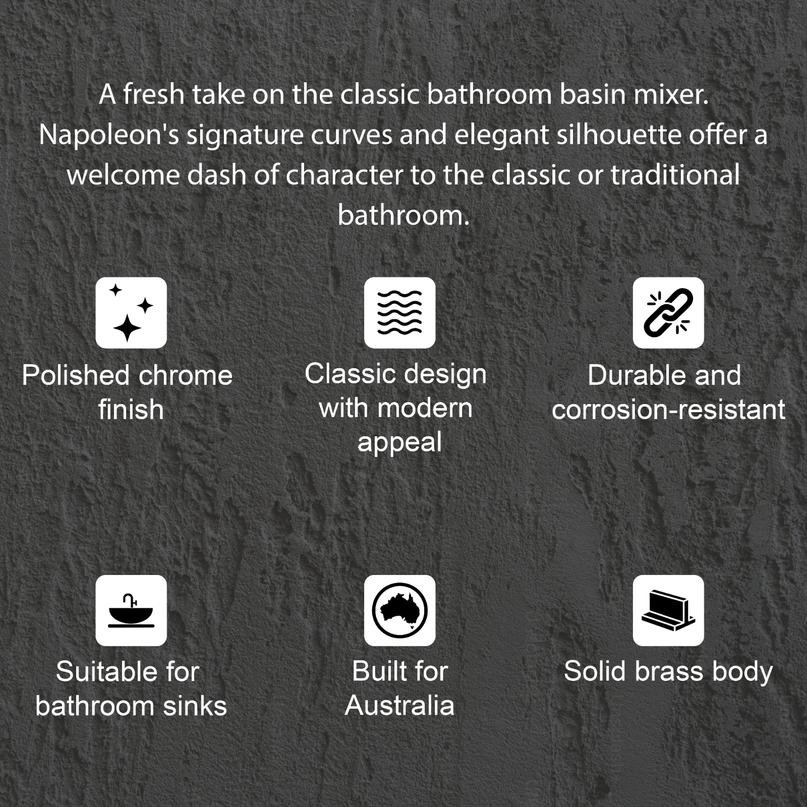 Dorf Napoleon Basin Mixer Tap - Chrome