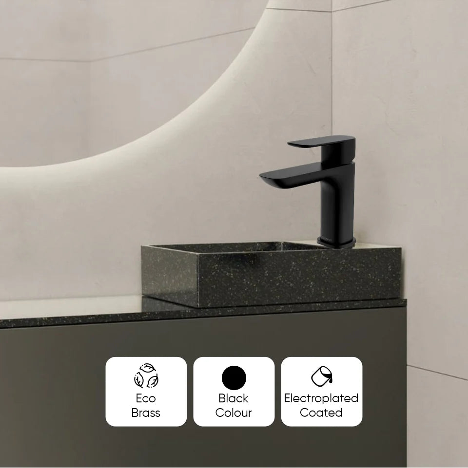 Matte Black Bath Filler & Tapware Set