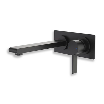 Dorf Enigma Wall Basin/Bath Mixer (Black)