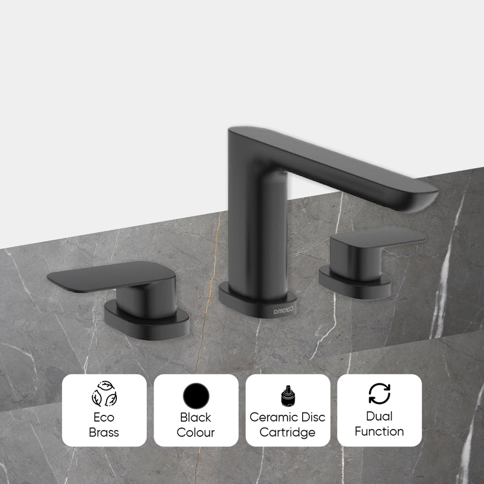 Caroma Contura Basin Set - Black