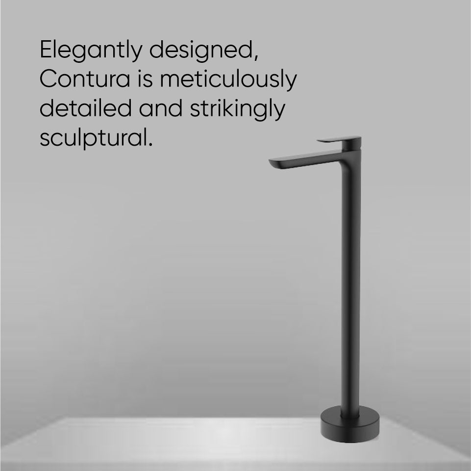 Caroma Contura Freestanding Bath Filler - Black