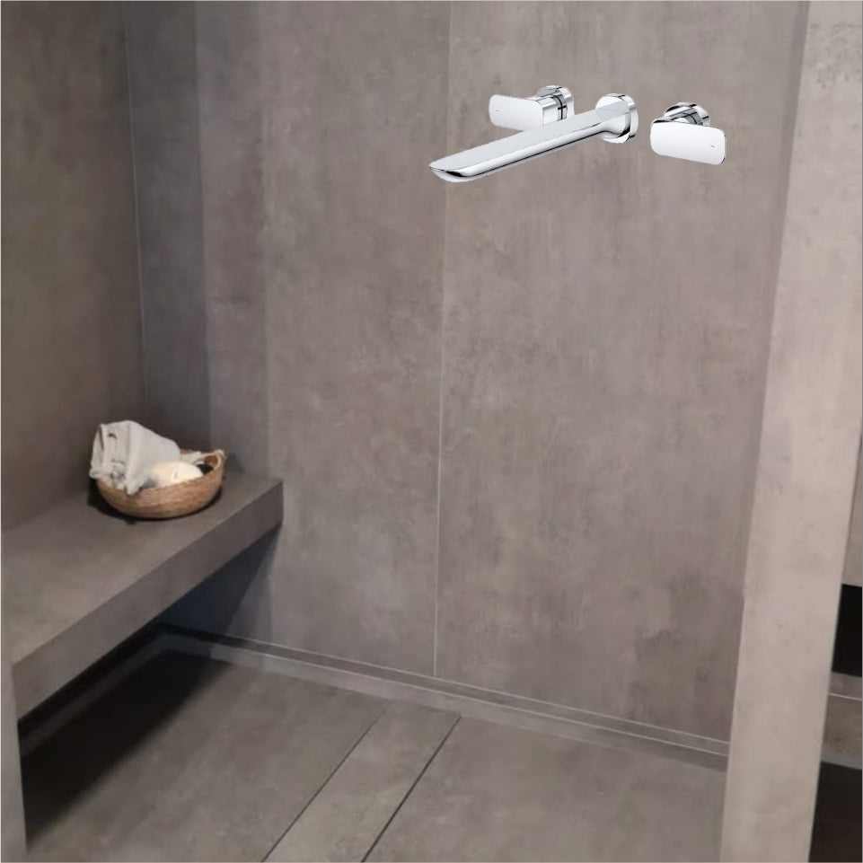 Caroma Contura Wall Basin/Bath Set - Chrome
