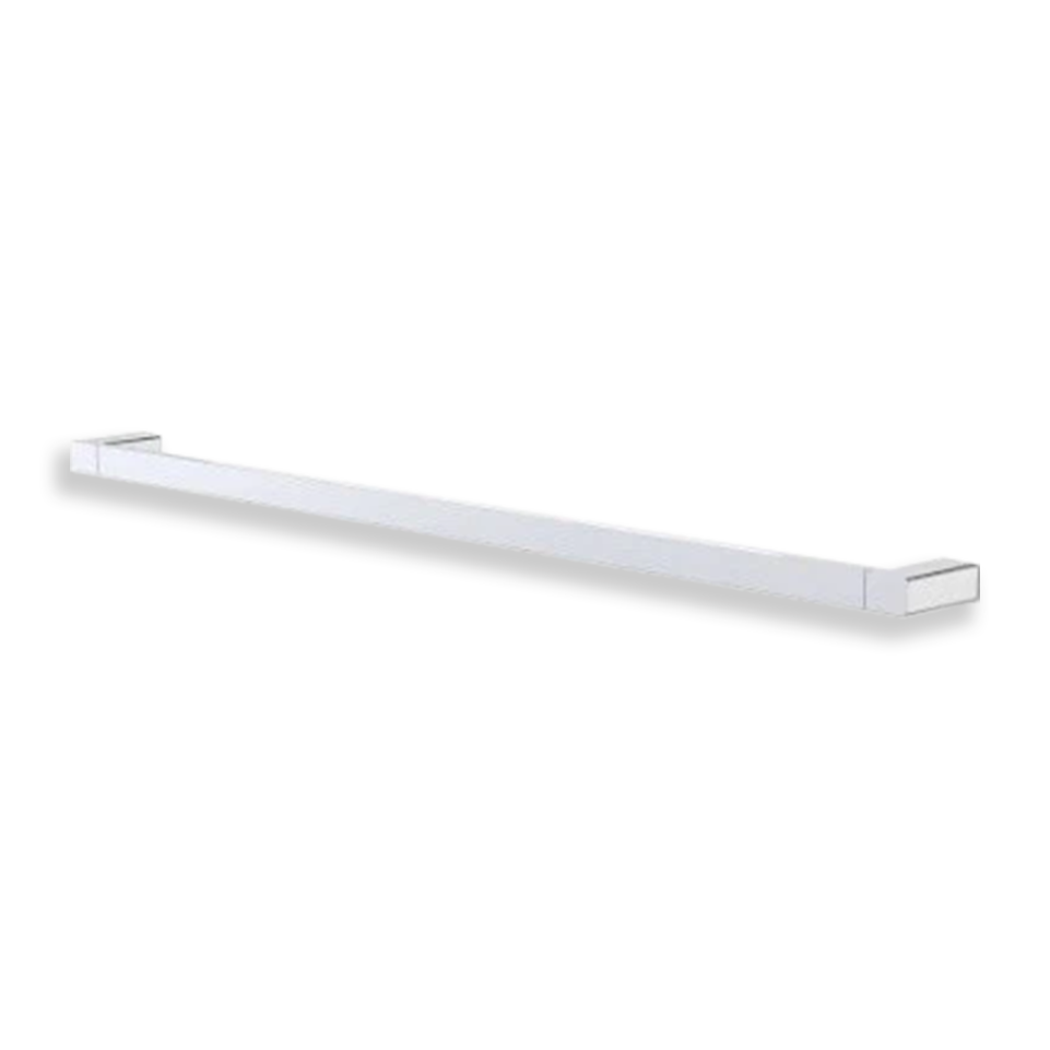 Dorf Epic Single Towel Rail (800mm) - Chrome on Brass