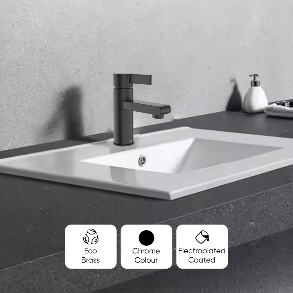 Dorf Enigma Basin Mixer Black