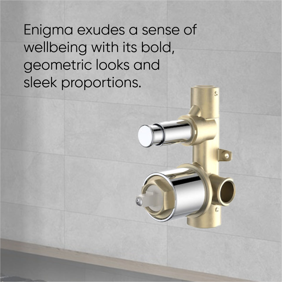 Dorf Enigma Bath/Shower Mixer with Diverter In Wall Body Chrome