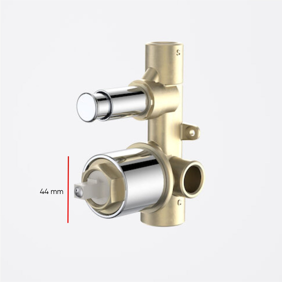 Dorf Enigma Bath/Shower Mixer with Diverter In Wall Body Chrome