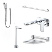 Chrome Complete Tapware & Bath Filler Set Bundle