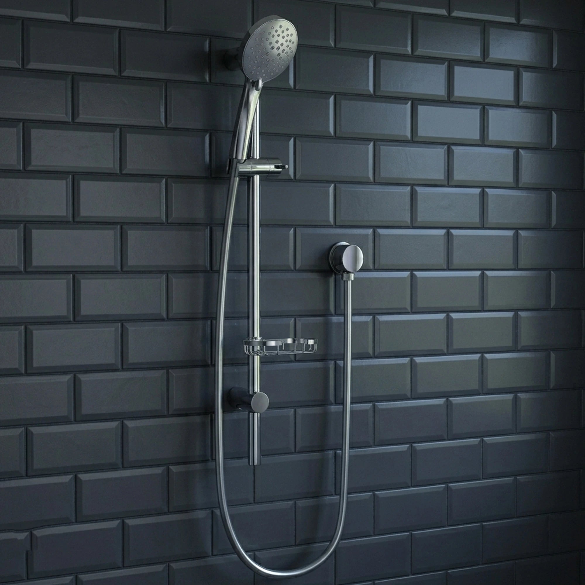 Methven Genoa G5 Brass Rail Bath/Shower - Chrome