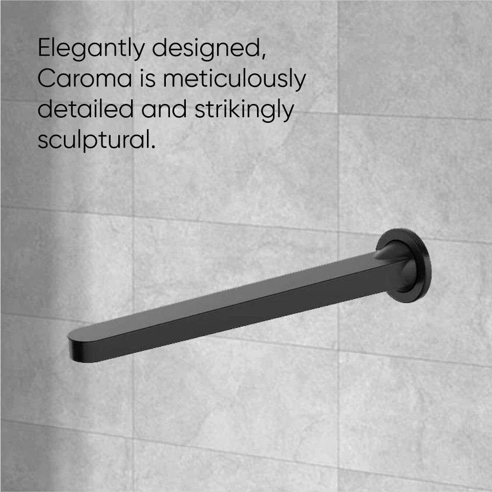 Methven Soft Square Bath Spout wall Mount Black