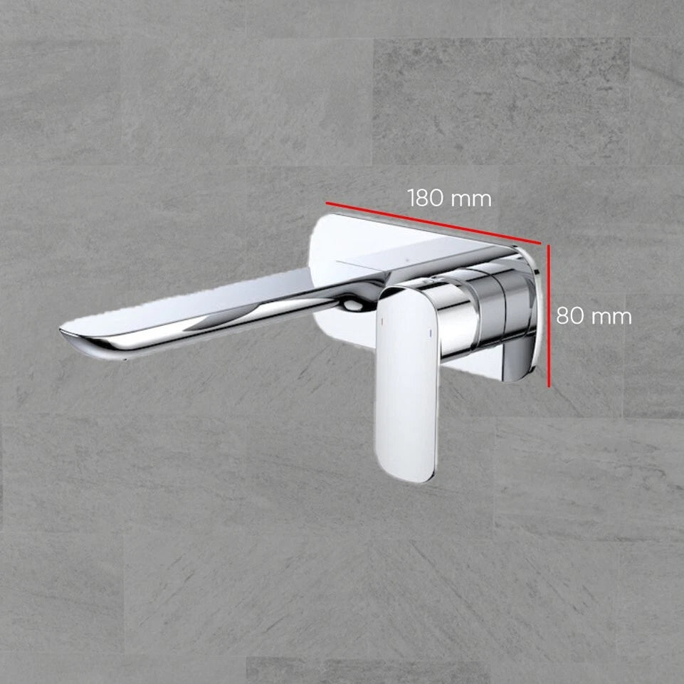 Caroma Contura Wall Basin/Bath Mixer - Chrome