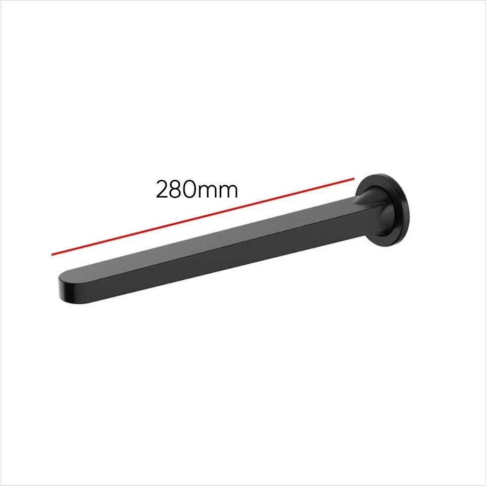 Methven Soft Square Bath Spout wall Mount Black