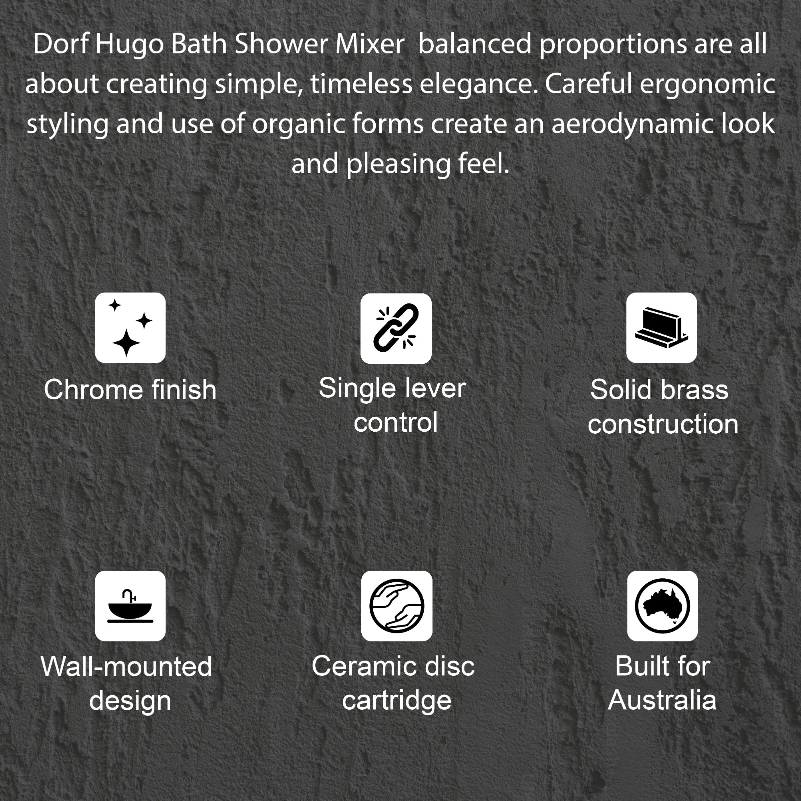 Dorf Hugo Bath Shower Mixer Tap Chrome