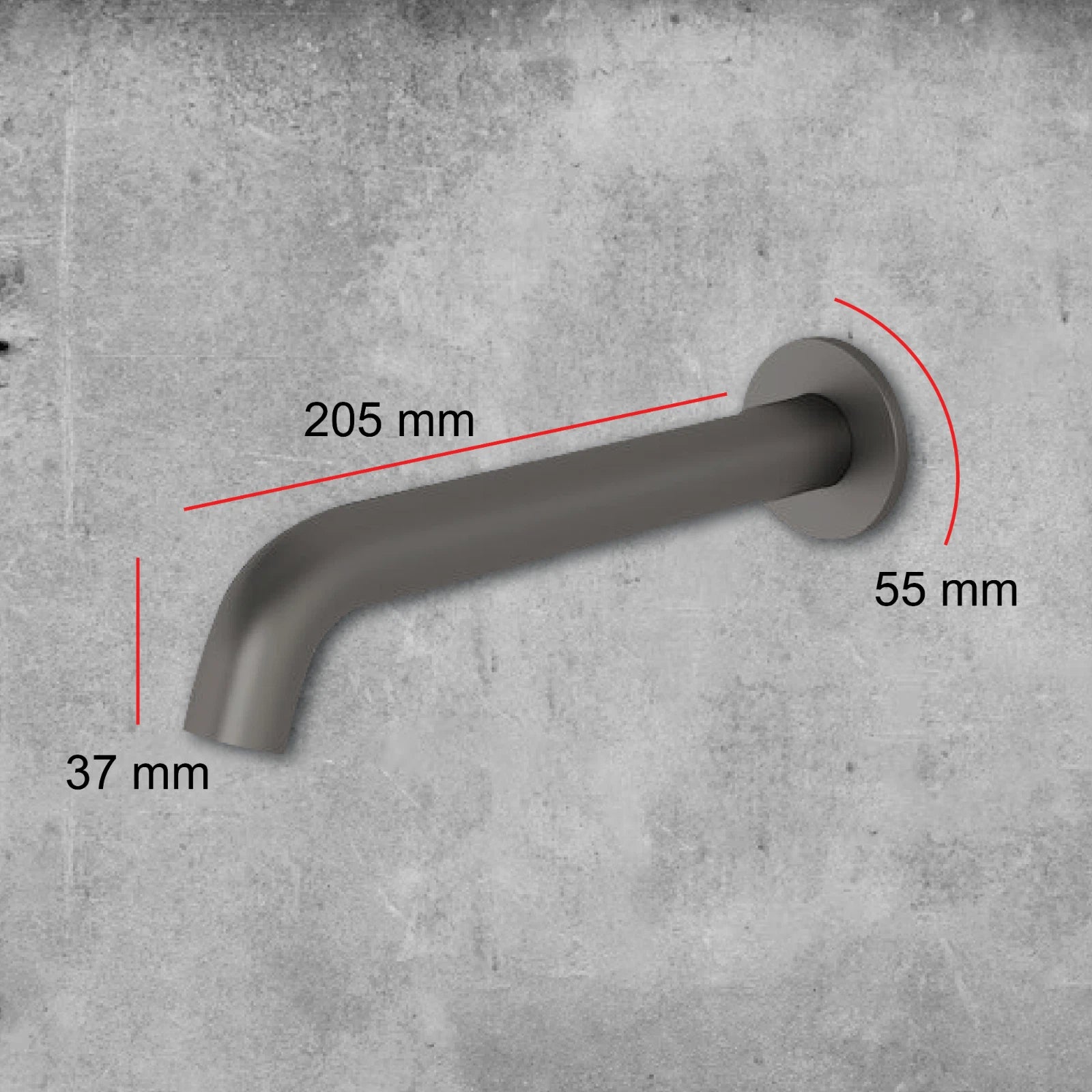 Caroma ELVIRE BATH OUTLET 205MM Gun metal