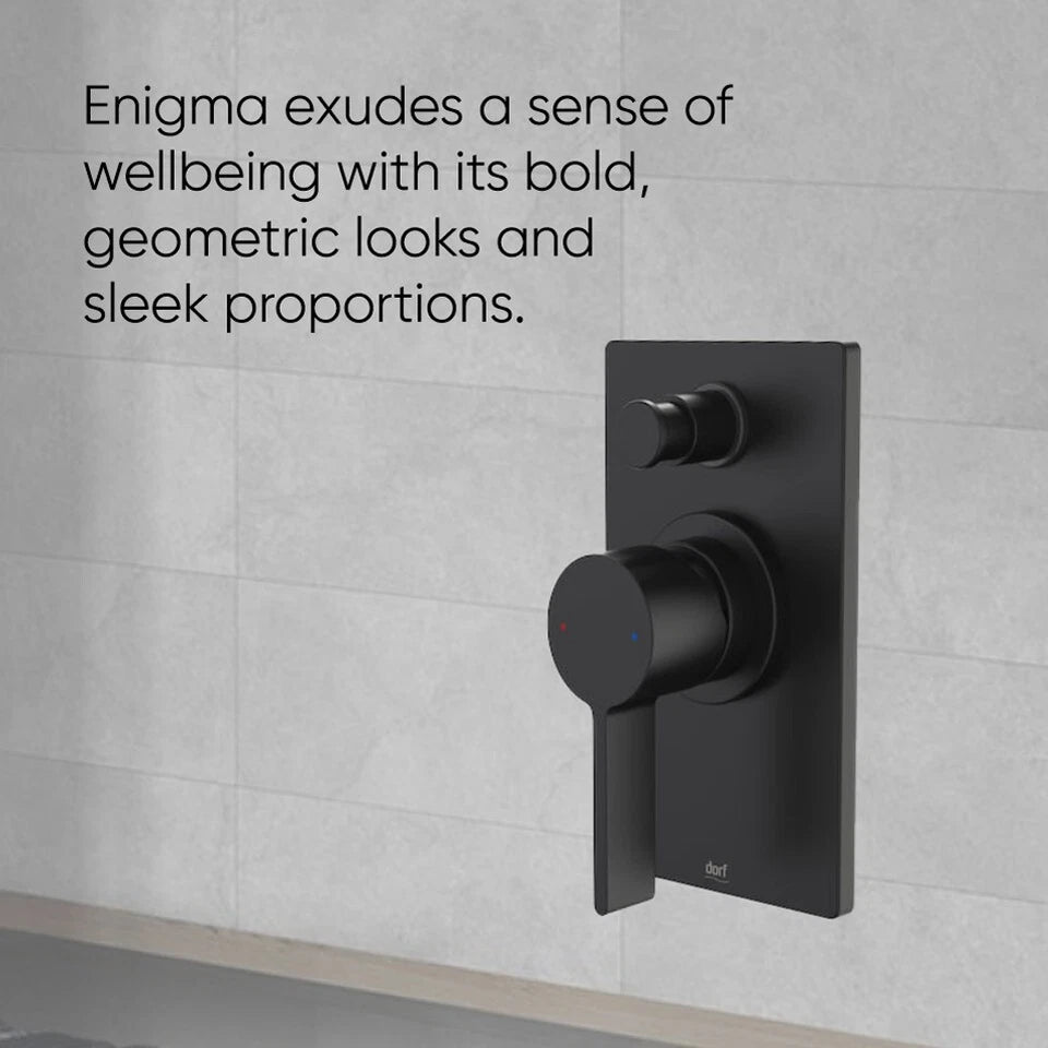 Caroma Dorf Enigma Bath/Shower Mixer with Diverter (TRIM KIT ONLY)- Black