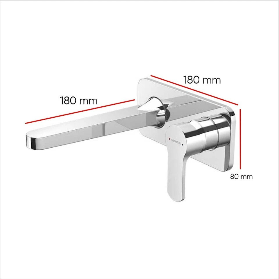 Methven Spirit Basin Mixer Tap (Wall Mount 200mm) - Chrome