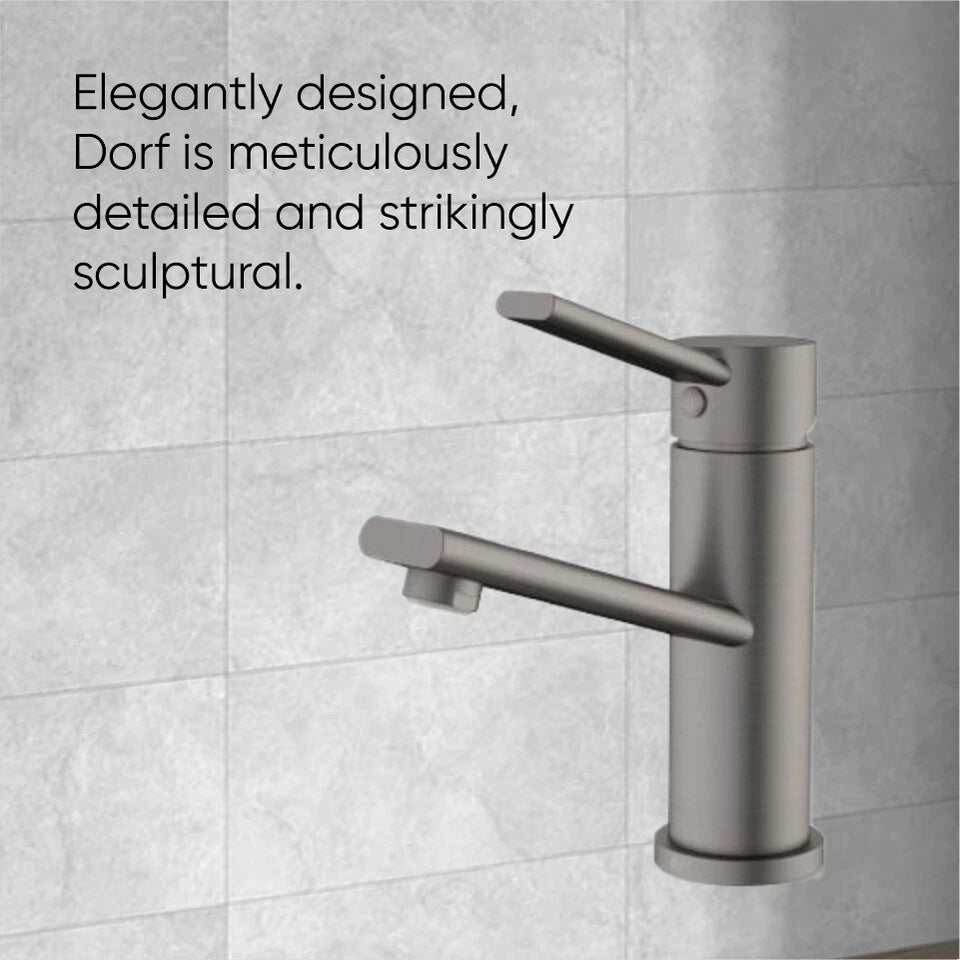 Caroma Dorf Villa Basin Mixer - Gunmetal Grey