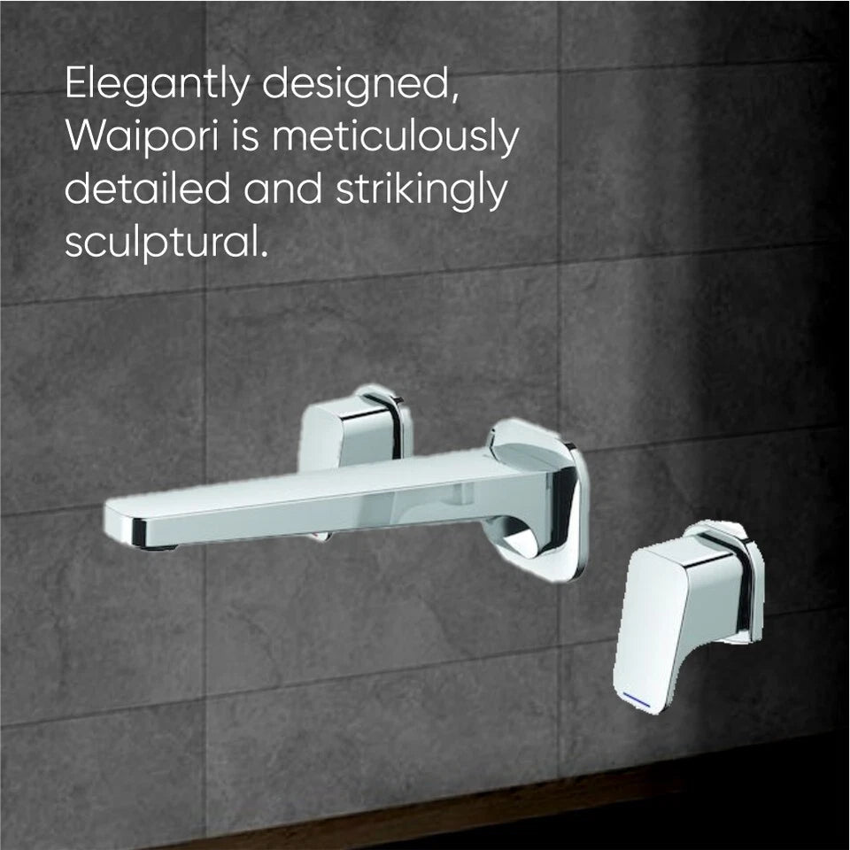 Caroma Waipori 3-Hole Wall Mounted Bath Tap Set