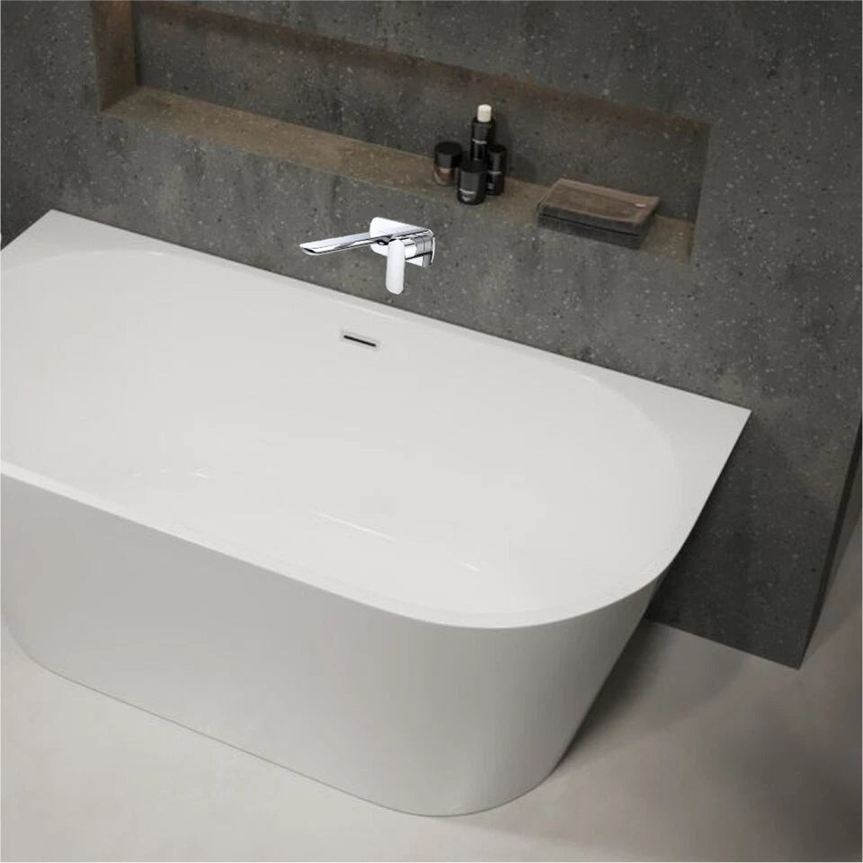 Caroma Contura Wall Basin/Bath Mixer - Chrome