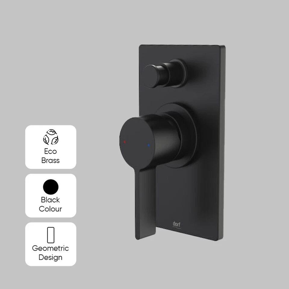 Caroma Dorf Enigma Bath/Shower Mixer with Diverter (TRIM KIT ONLY)- Black