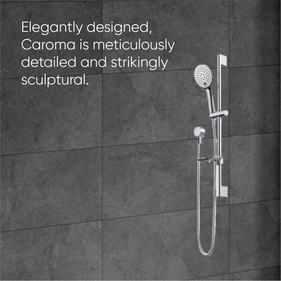 CAROMA PIN RAIL BATH SHOWER Multifunction White