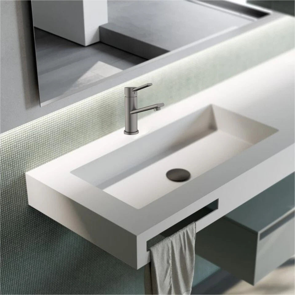 Caroma Dorf Villa Basin Mixer - Gunmetal Grey